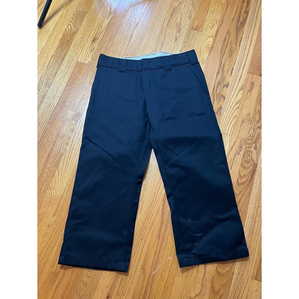 Dickies Womens FR776BK Black Work Cropped Pants Straight Leg Twill NWT Size 4
